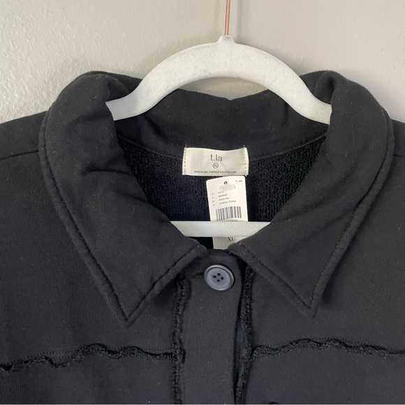 Anthropologie T.La Black Shacket - Picture 2 of 6